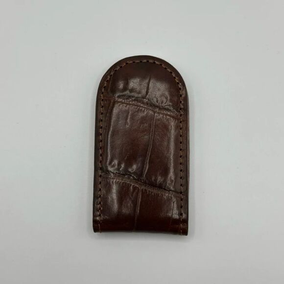 Vintage Fossil Magnetic Alligator Leather Money Clip - Picture 1 of 5